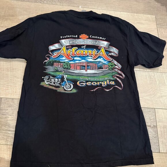 HARLEY DAVIDSON OF ATLANTA MENS BLACK MEDIUM - Picture 8 of 9